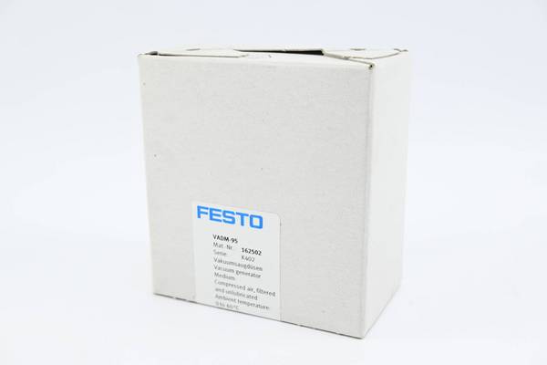 FESTO Vakuumsaugdüse VADM-95 162502 26.4 V/DC G 1/8, Schalldämpfer Nennweite (Details) 0.95 mm Gehäusematerial Aluminium-Knetlegierung Dichtungsmaterial NBR