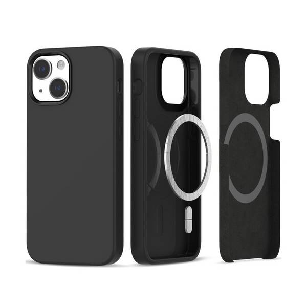 TechProtect Silikon magnetisch Hülle Kompatibel mit iPhone 13 Schwarz