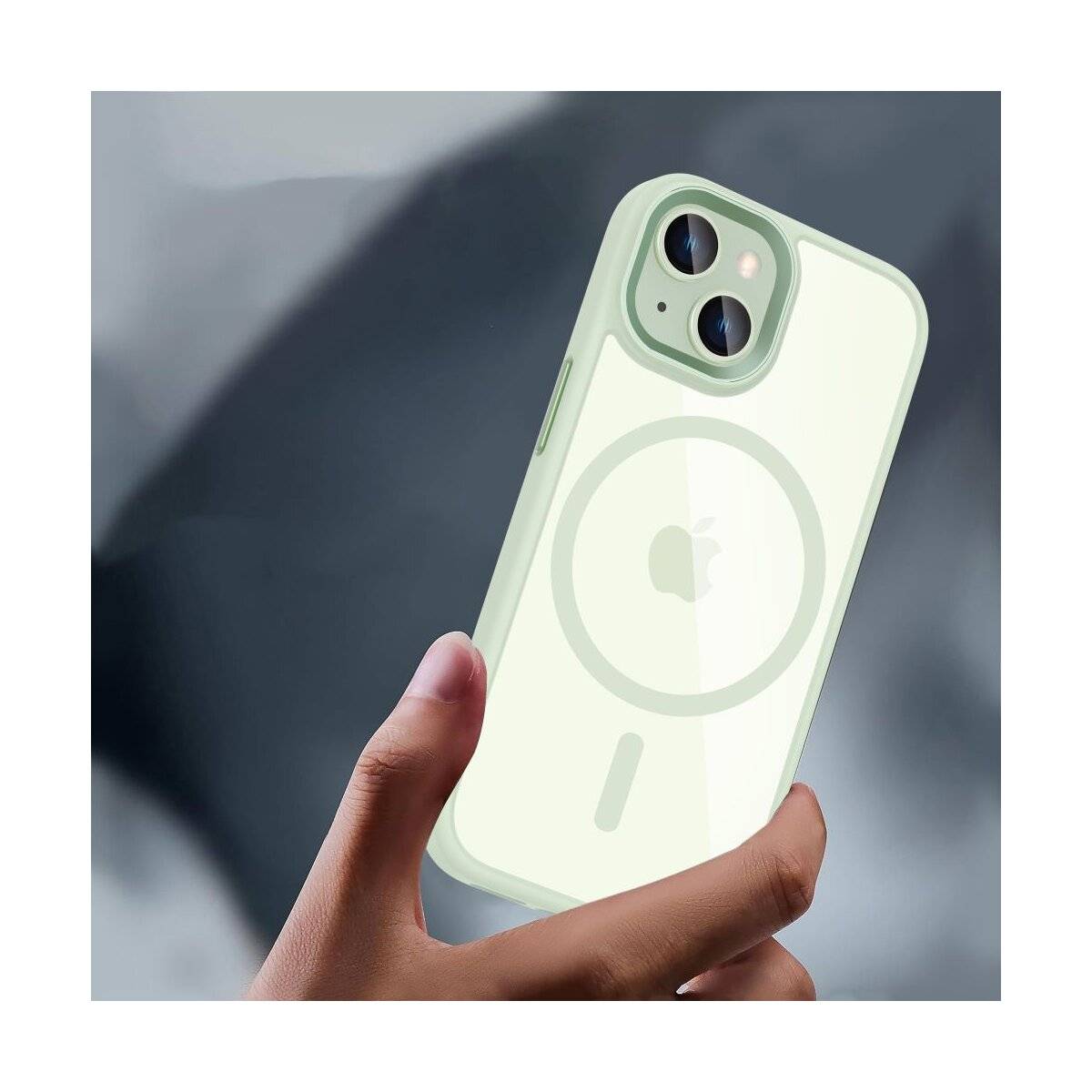 TechProtect MagMat magnetisch Hülle Kompatibel mit iPhone 15 transparent grün-2
