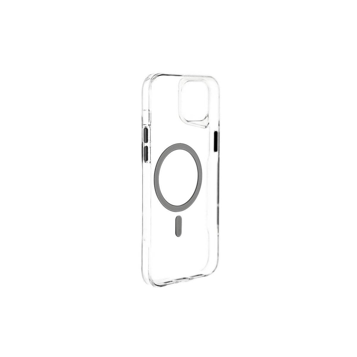 Anti-Shock Handyhülle mit Magnetfunktion Kompatibel mit iPhone 15 Plus Transparent- Grau-2