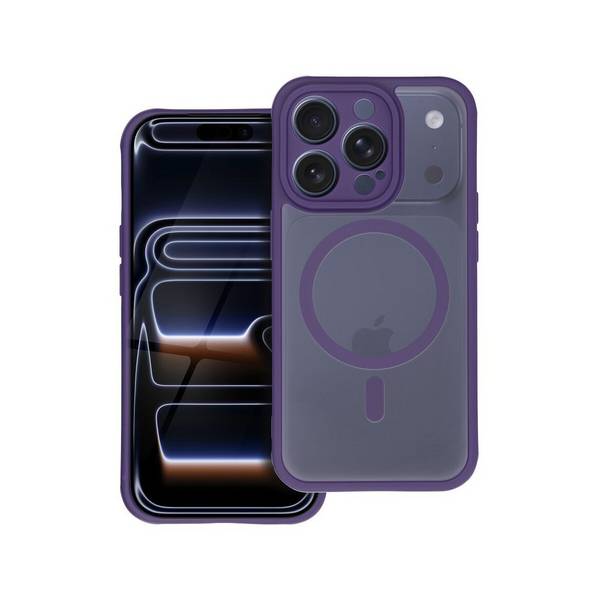 Matte Mag Cover Magnet Hülle Matt Lila Kompatibel mit Apple iPhone 17 Pro Max