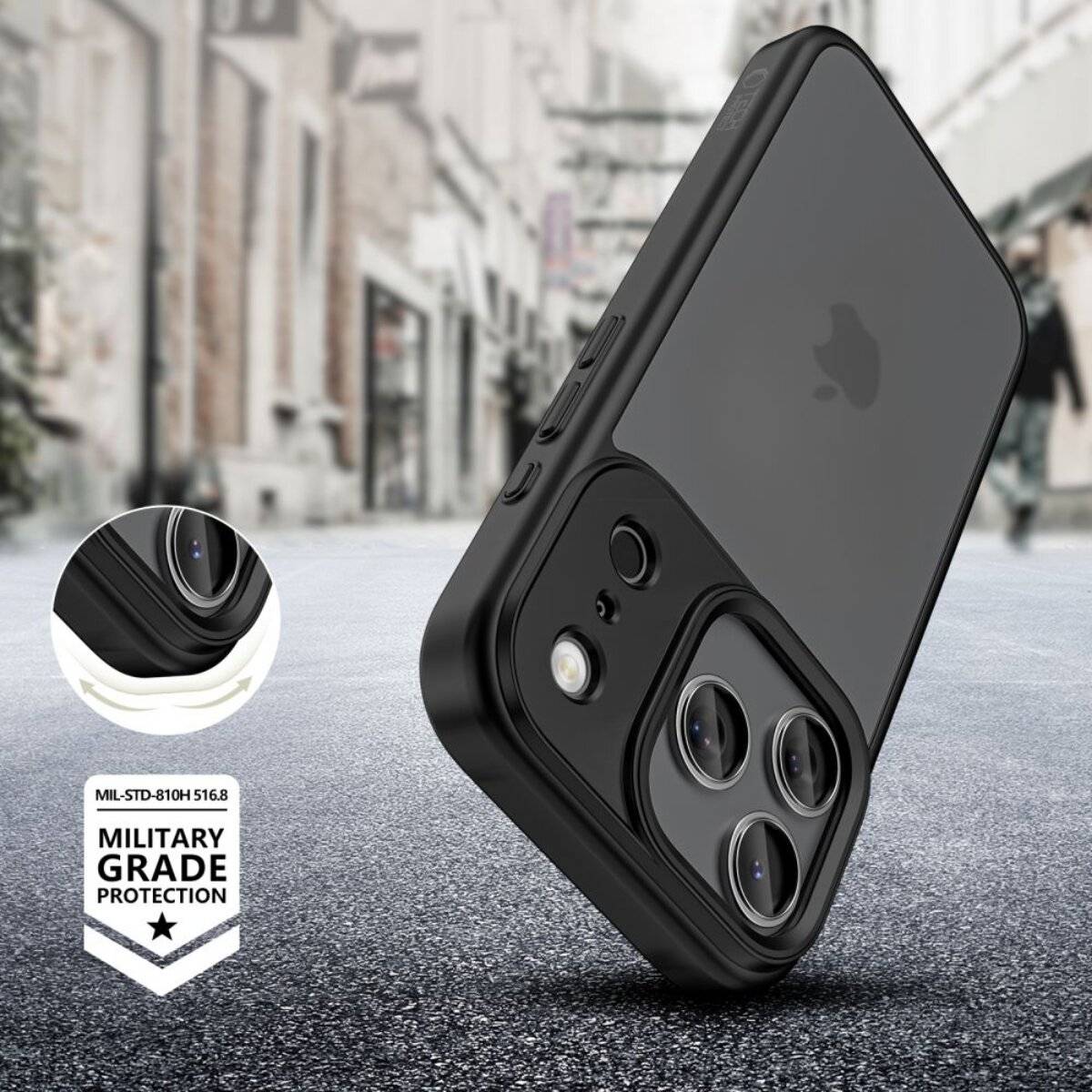 Tech Protect MagMat Case kompatibel mit iPhone 17 Pro Mattschwarz-2
