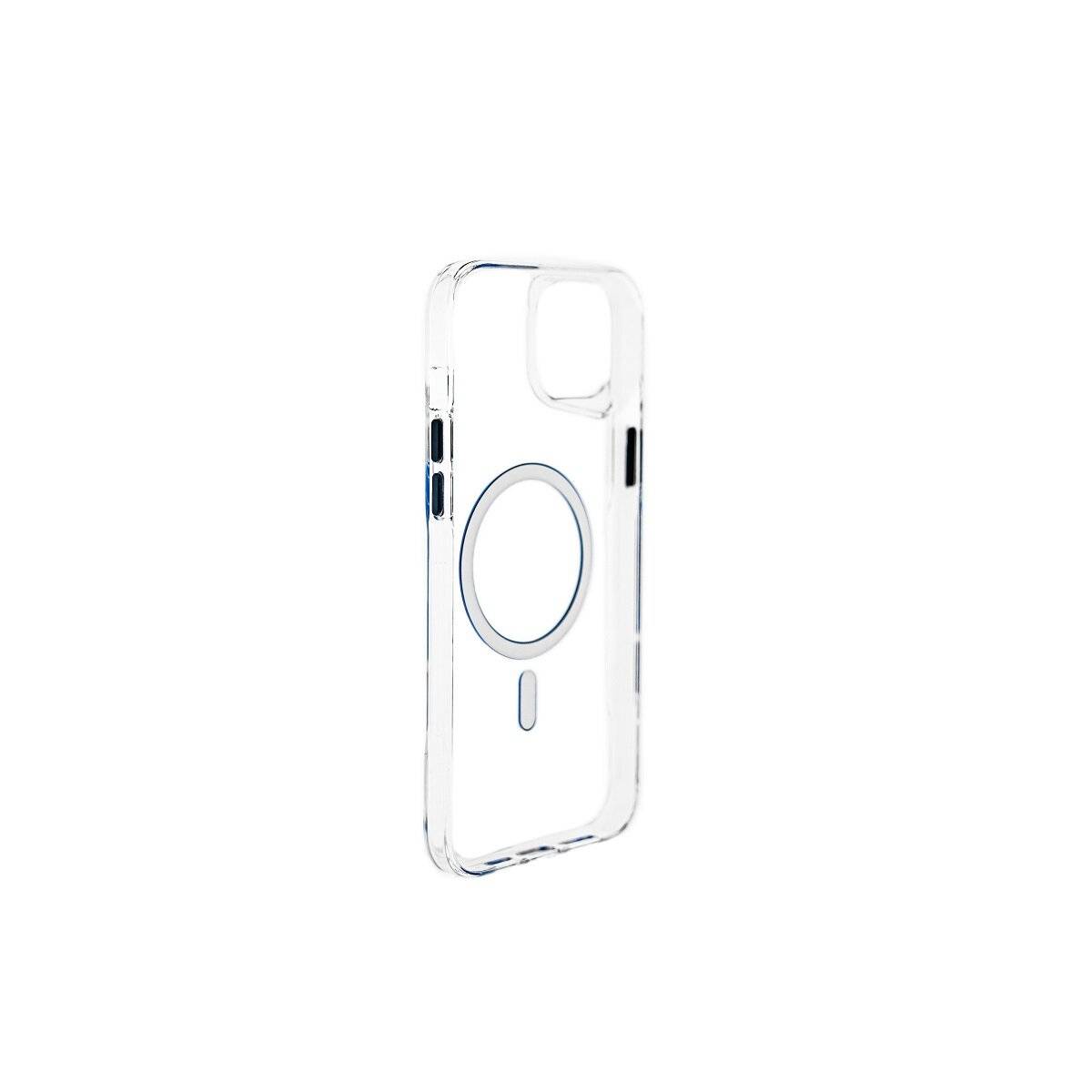 Anti-Shock Handyhülle mit Magnetfunktion Kompatibel mit iPhone 15 Plus Transparent- Blau-2