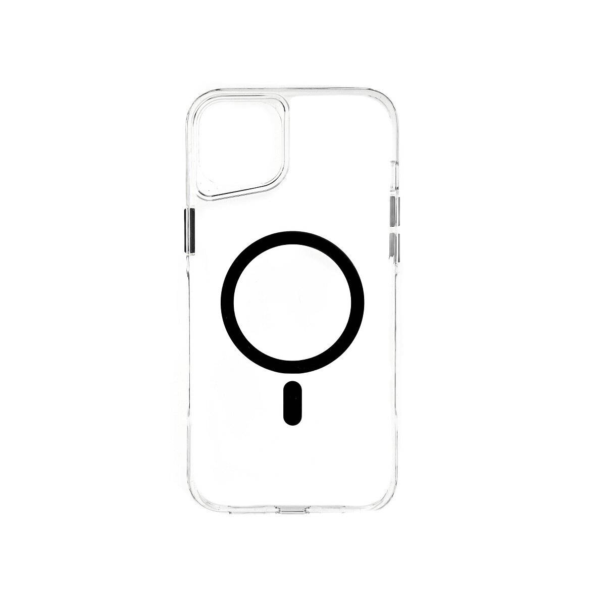 Anti-Shock Handyhülle mit Magnetfunktion Kompatibel mit iPhone 15 Plus Transparent- Schwarz-0