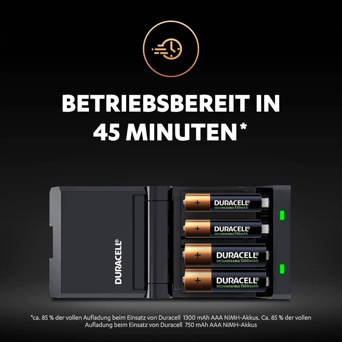 Duracell Schnellladegerät für AA/AAA Akkus inkl. 2× AA & 2× AAA Akkus-4