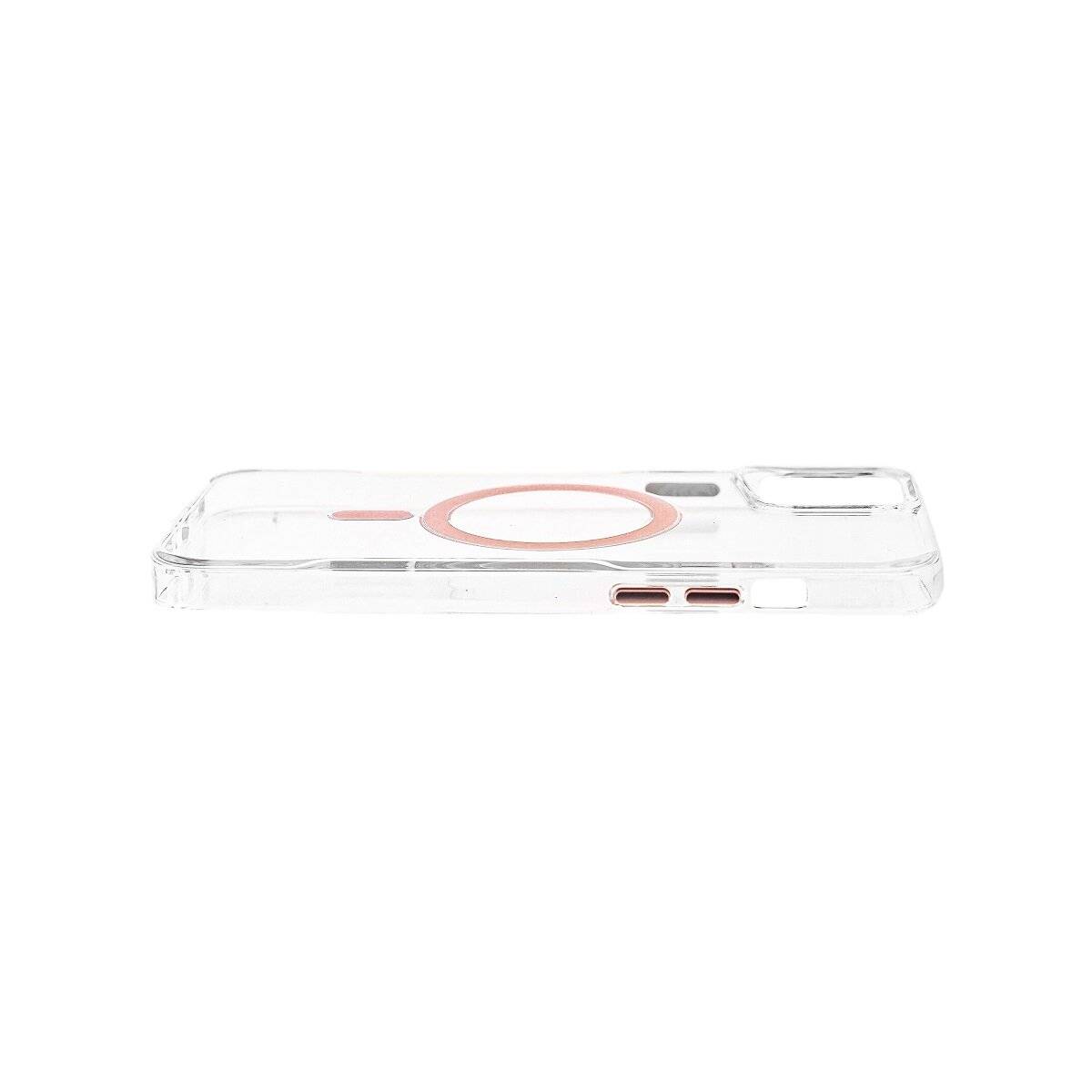 Anti-Shock Handyhülle mit Magnetfunktion Kompatibel mit iPhone 15 Plus Transparent- Rosa-2