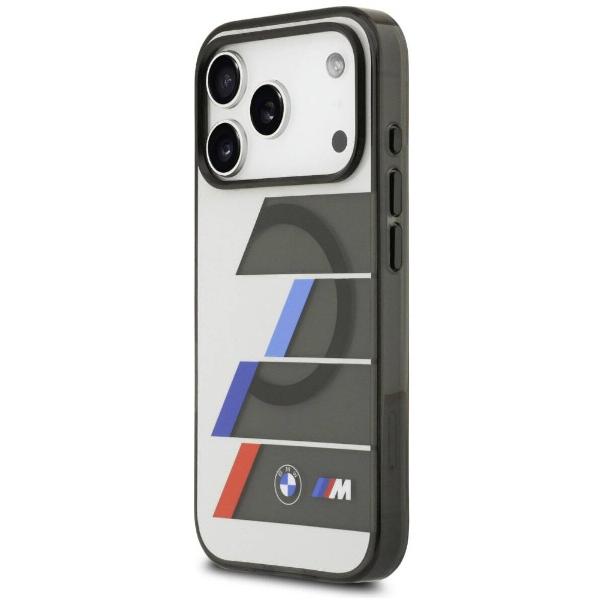 BMW M Tricolor Case kompatibel mit iPhone 17 Pro grau-1