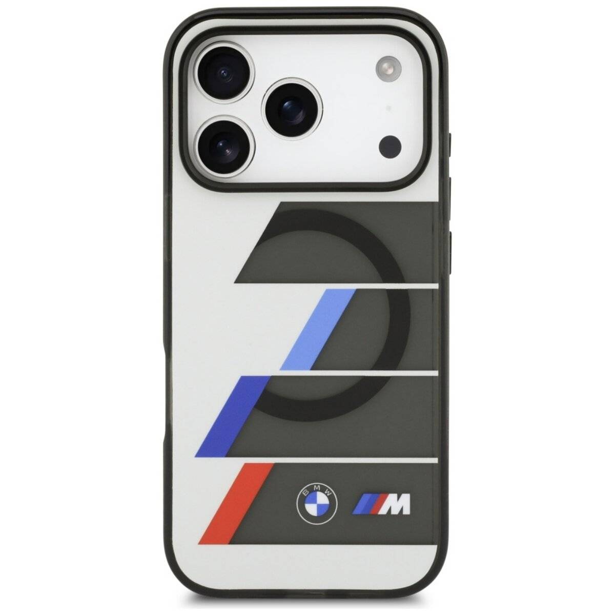 BMW M Tricolor Case kompatibel mit iPhone 17 Pro grau-2