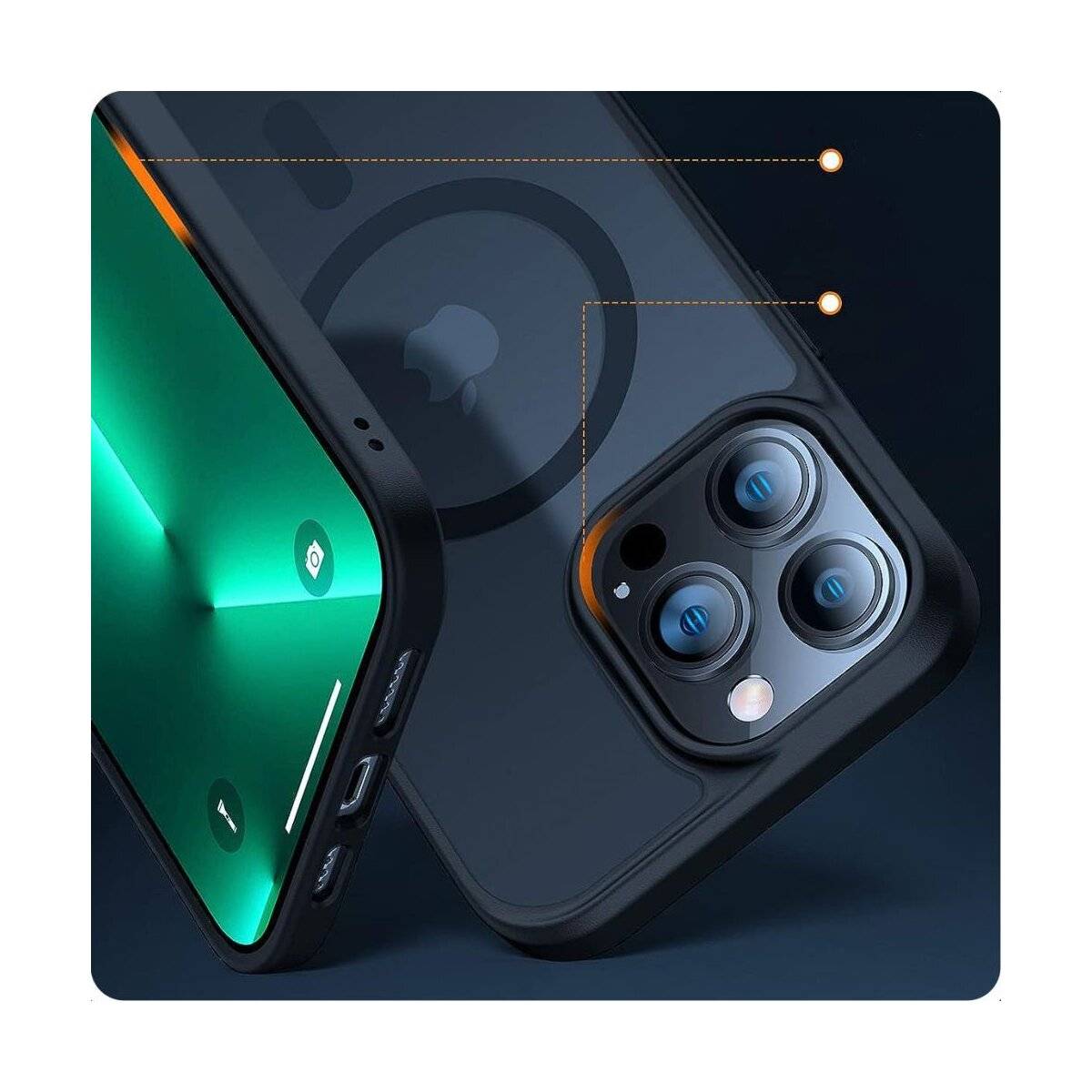 TechProtect MagMat magnetisch Hülle Kompatibel mit iPhone 15 Pro Titan matt-2