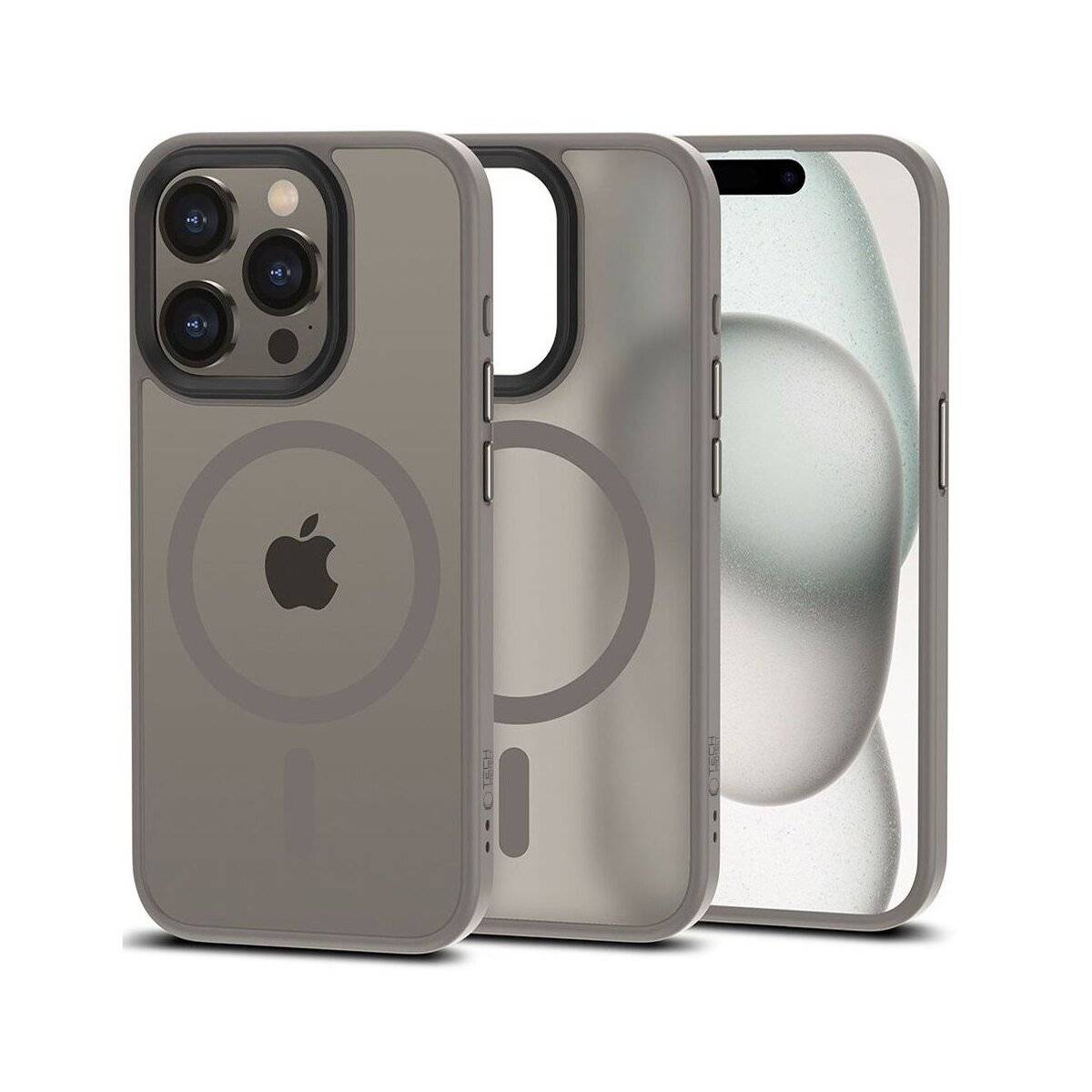 TechProtect MagMat magnetisch Hülle Kompatibel mit iPhone 15 Pro Titan matt-0
