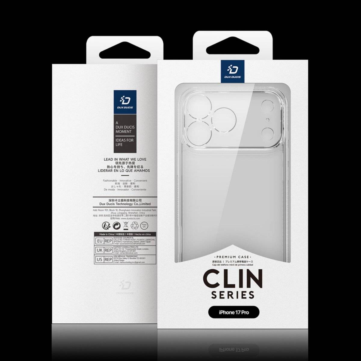 Dux Ducis Clin Handyhülle Kristallklar Schutzcase Kompatibel mit iPhone 17 Pro Transparent-1
