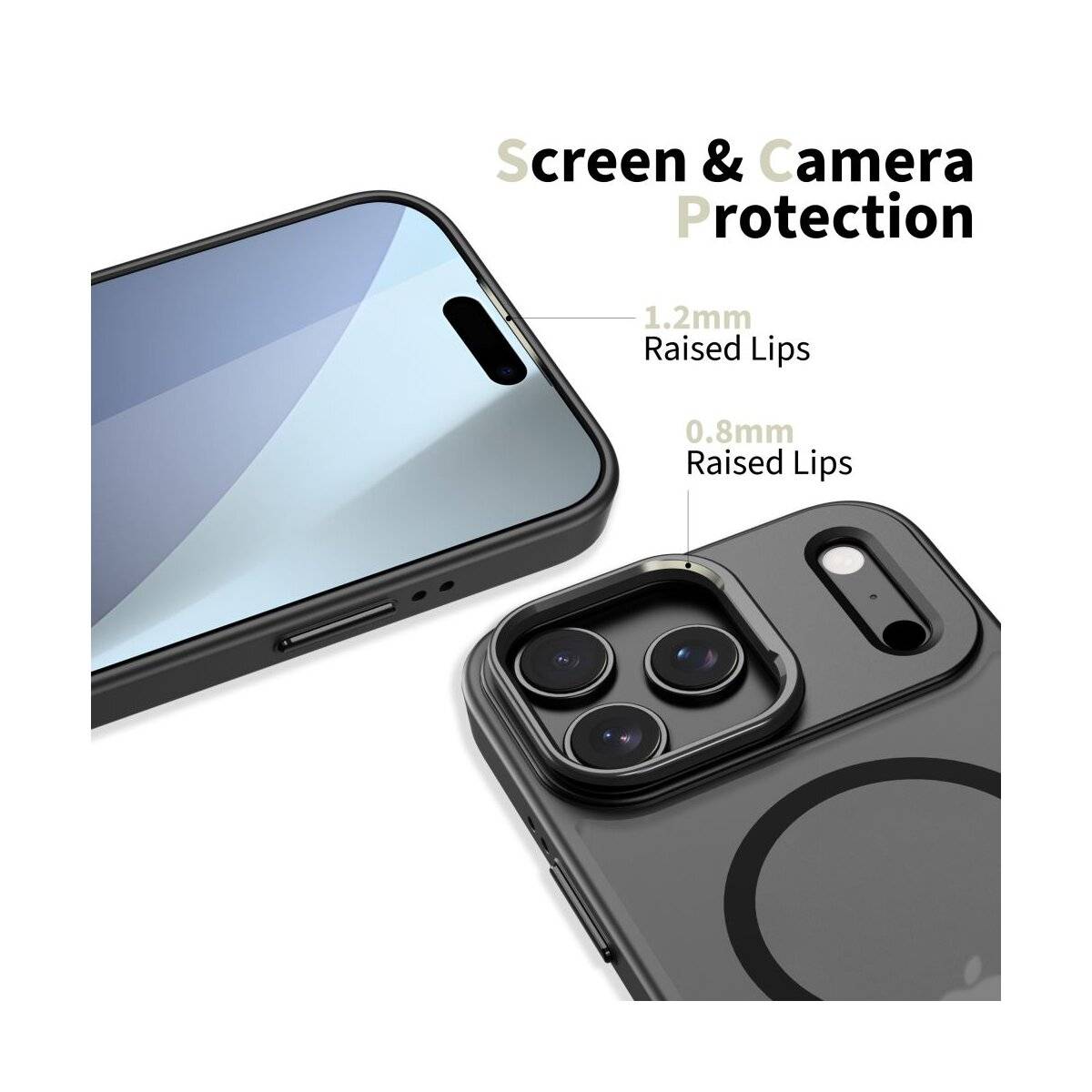 Tech-Protect MagStand Handyhülle kompatibel mit iPhone 17 Pro mattschwarz-2