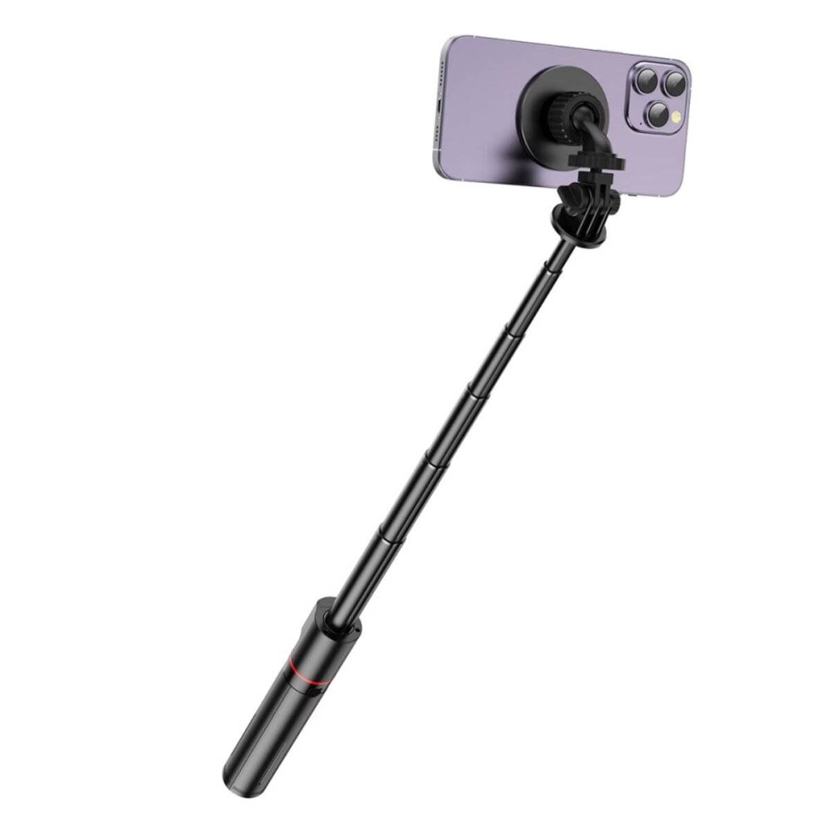 Tech-Protect L06S Bluetooth Selfie-Stick mit MagSafe, Fernbedienung, Stativ bis 82 cm und 360°-Kopf – Schwarz-2