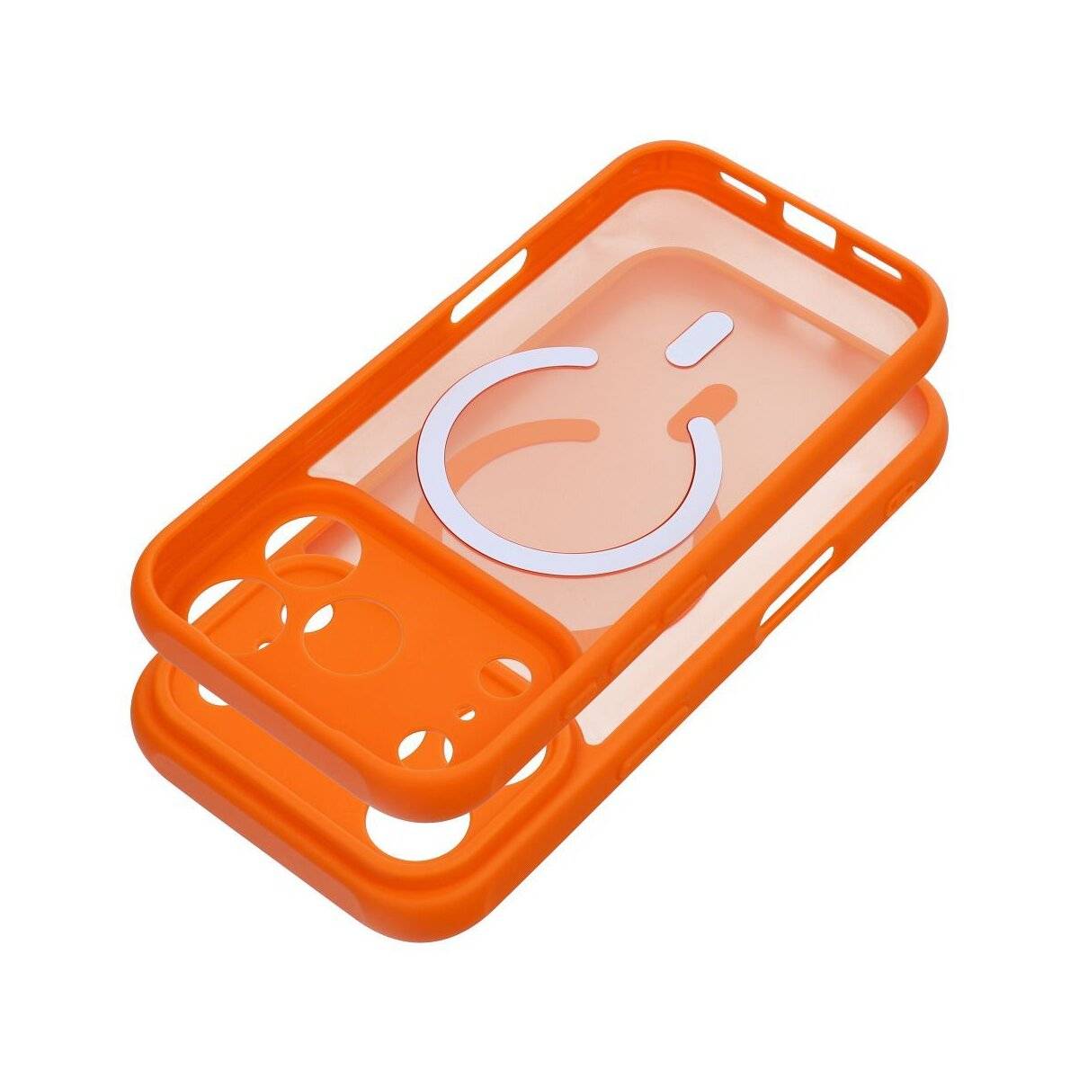 Full Matte Mag Handyhülle Kompatibel mit iPhone 17 Pro hermes orange Magnetisch Matt Schutz Stoßfest-1