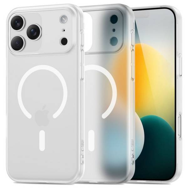Tech Protect MagSlim Case kompatibel mit iPhone 17 Pro Max mattweiß