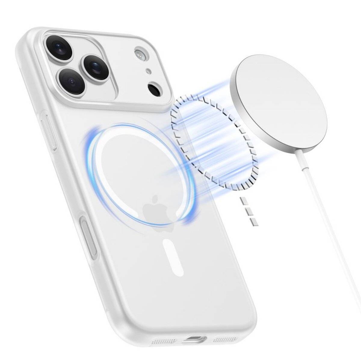Tech Protect MagSlim Case kompatibel mit iPhone 17 Pro Max mattweiß-1