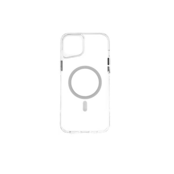 Anti-Shock Handyhülle mit Magnetfunktion Kompatibel mit iPhone 15 Plus Transparent- Weiss