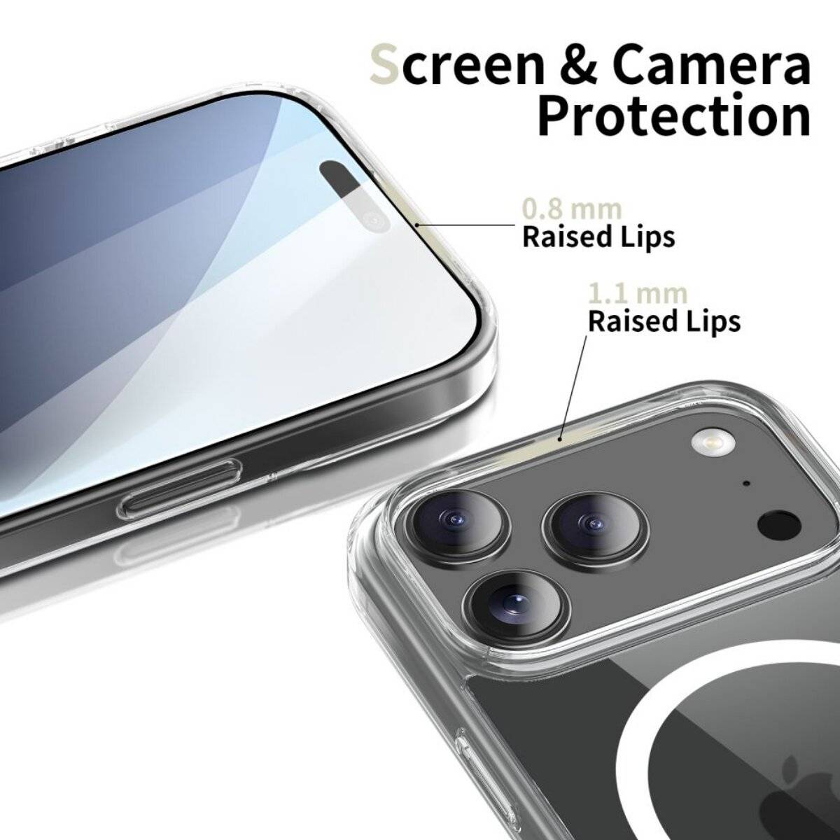 Tech Protect FlexAir Hybrid Hülle kompatibel mit iPhone 17 Pro Transparent-2