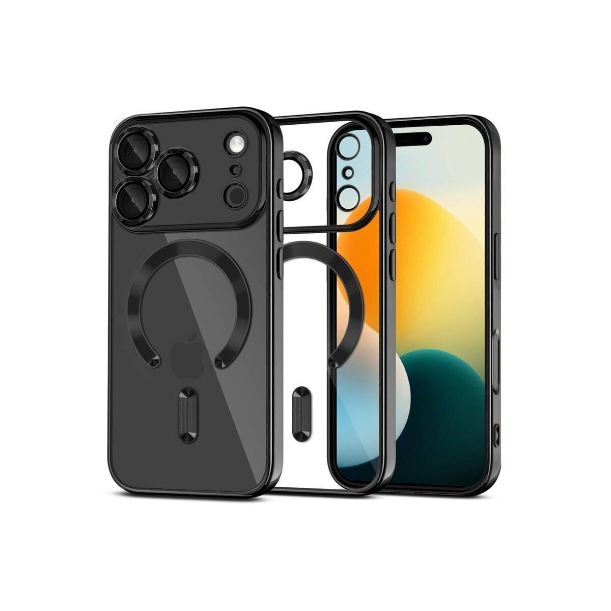 Tech-Protect MagFlex Handyhülle kompatibel mit iPhone 17 Pro transparent schwarz-0