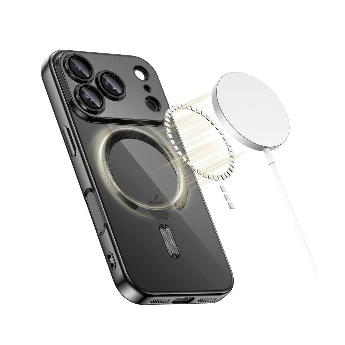 Tech-Protect MagFlex Handyhülle kompatibel mit iPhone 17 Pro transparent schwarz-1