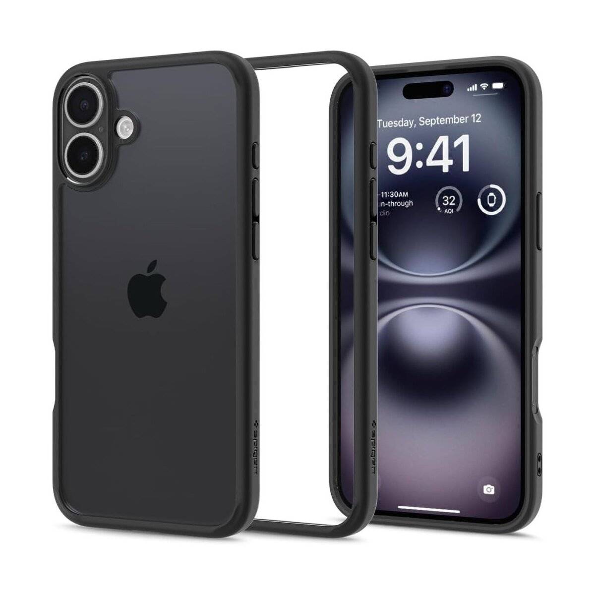 Spigen Ultra HybridHülle Kompatibel mit iPhone 16 mattschwarz-0
