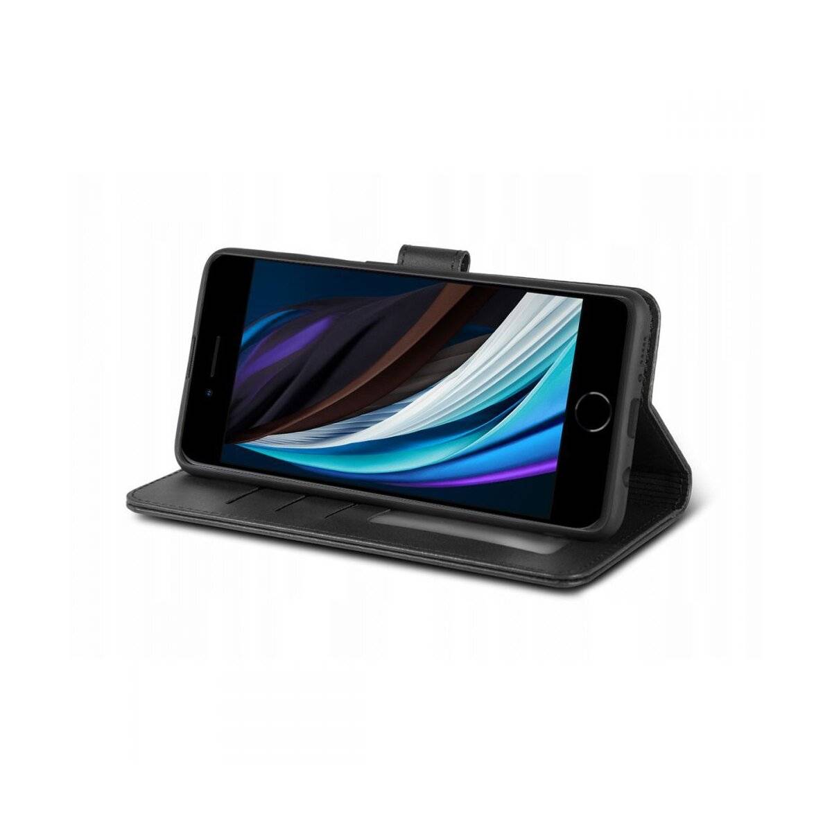 TechProtect Wallet magnetisch Hülle Kompatibel mit iPhone 13 Schwarz-2