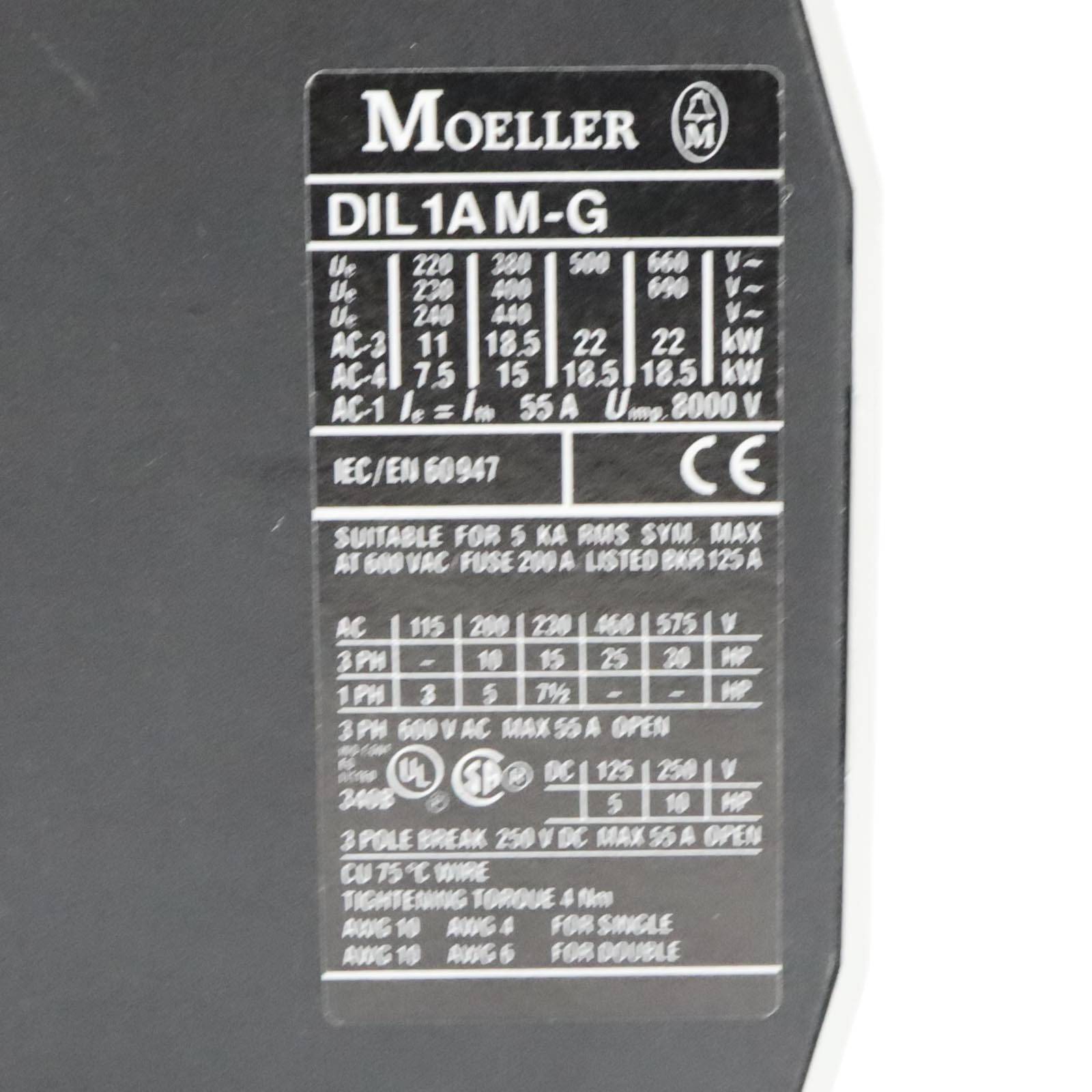 Moeller Leistungsschütz DIL1AM-G 048602 OVP-2