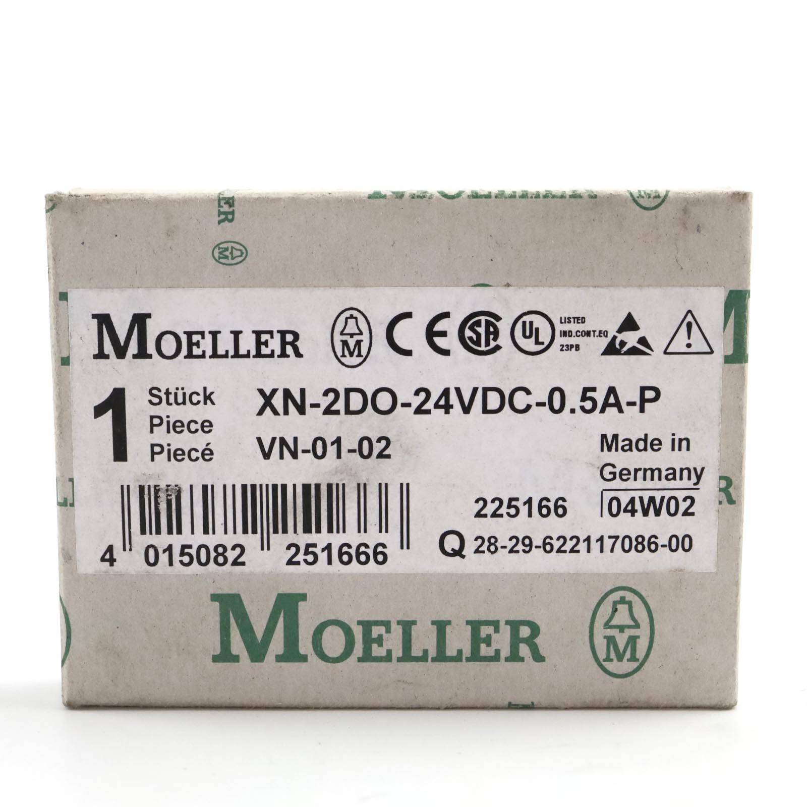 Klöckner Moeller Ausgangsmodul XN-2DO-24VDC-0.5A-P 225166 OVP-1