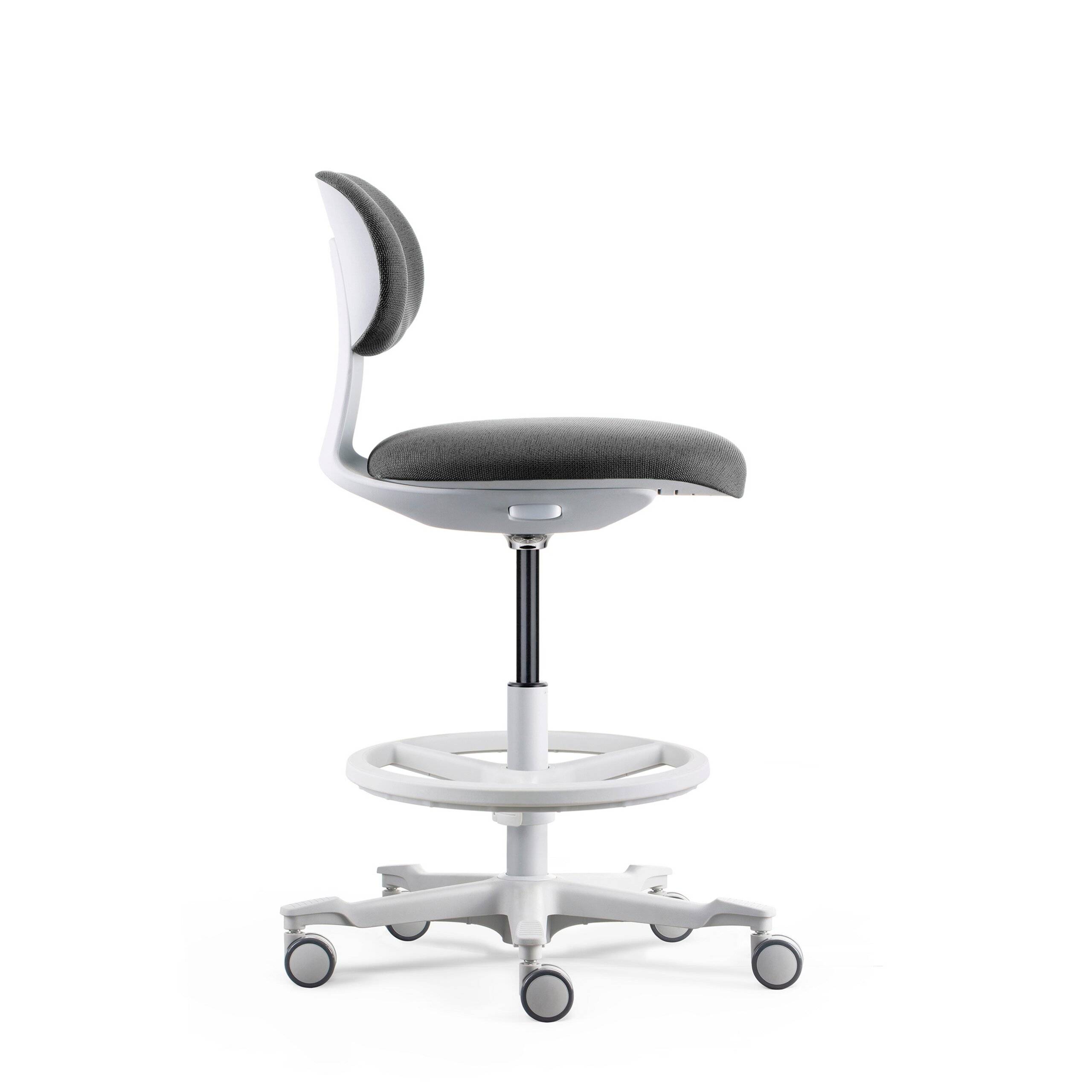 Arbeitsstuhl Counterstuhl WORK MF2 W Sitz Stoff Rücken Stoff dunkelgrau hjh OFFICE-2