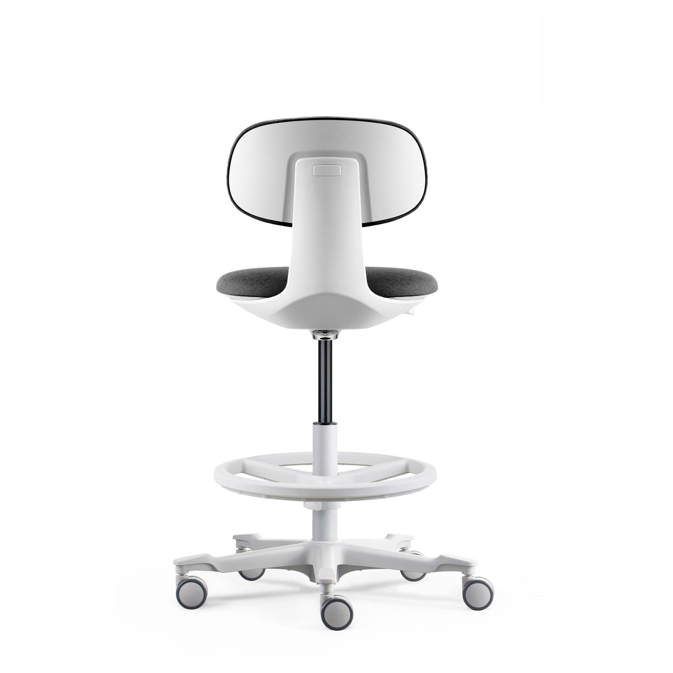Arbeitsstuhl Counterstuhl WORK MF2 W Sitz Stoff Rücken Stoff dunkelgrau hjh OFFICE-3