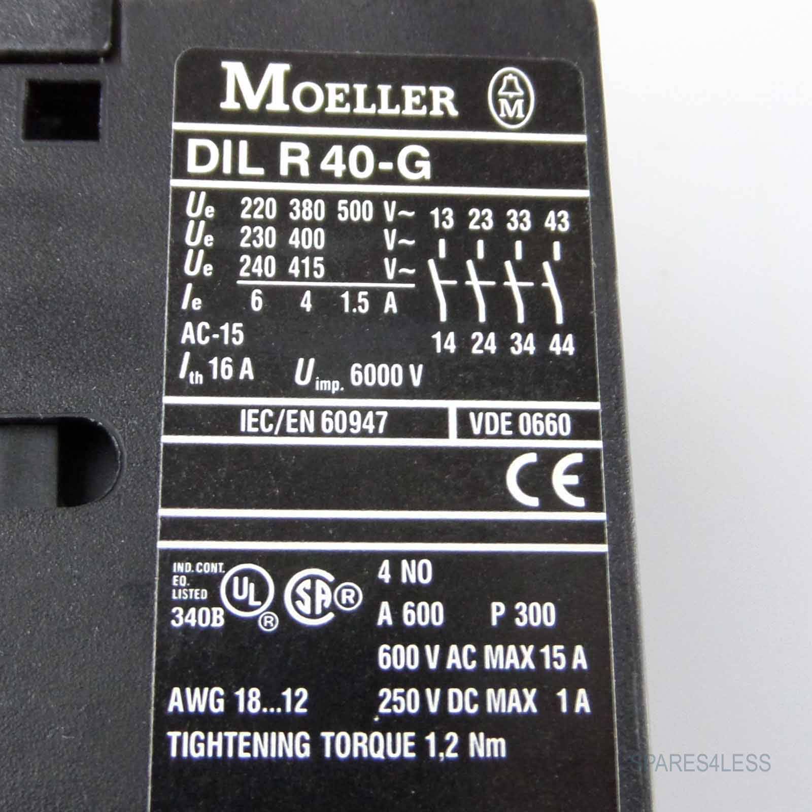 Klöckner Moeller System-Hilfsschütz DILR40-G 24VDC OVP-1