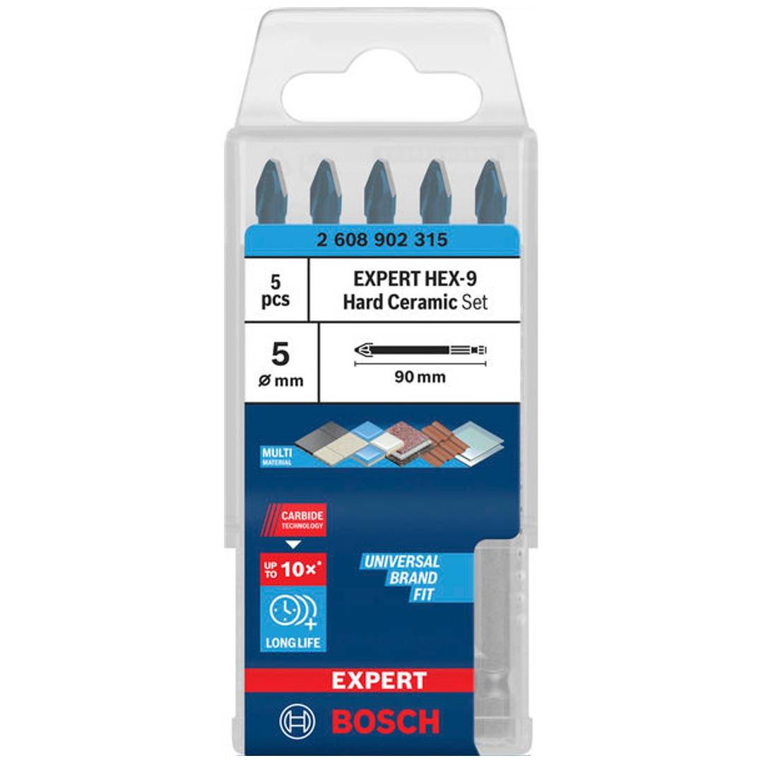Bosch EXPERT HEX-9 Hard Ceramic HEX-9 Bohrer-Set, 5 x 90 mm 5-tlg. - 2608902315-0