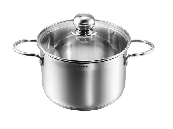 Kopf 124627 Fleischtopf Josie Ø 24 cm, Höhe 14,5 cm, 6 Liter, Edelstahl, Induktion