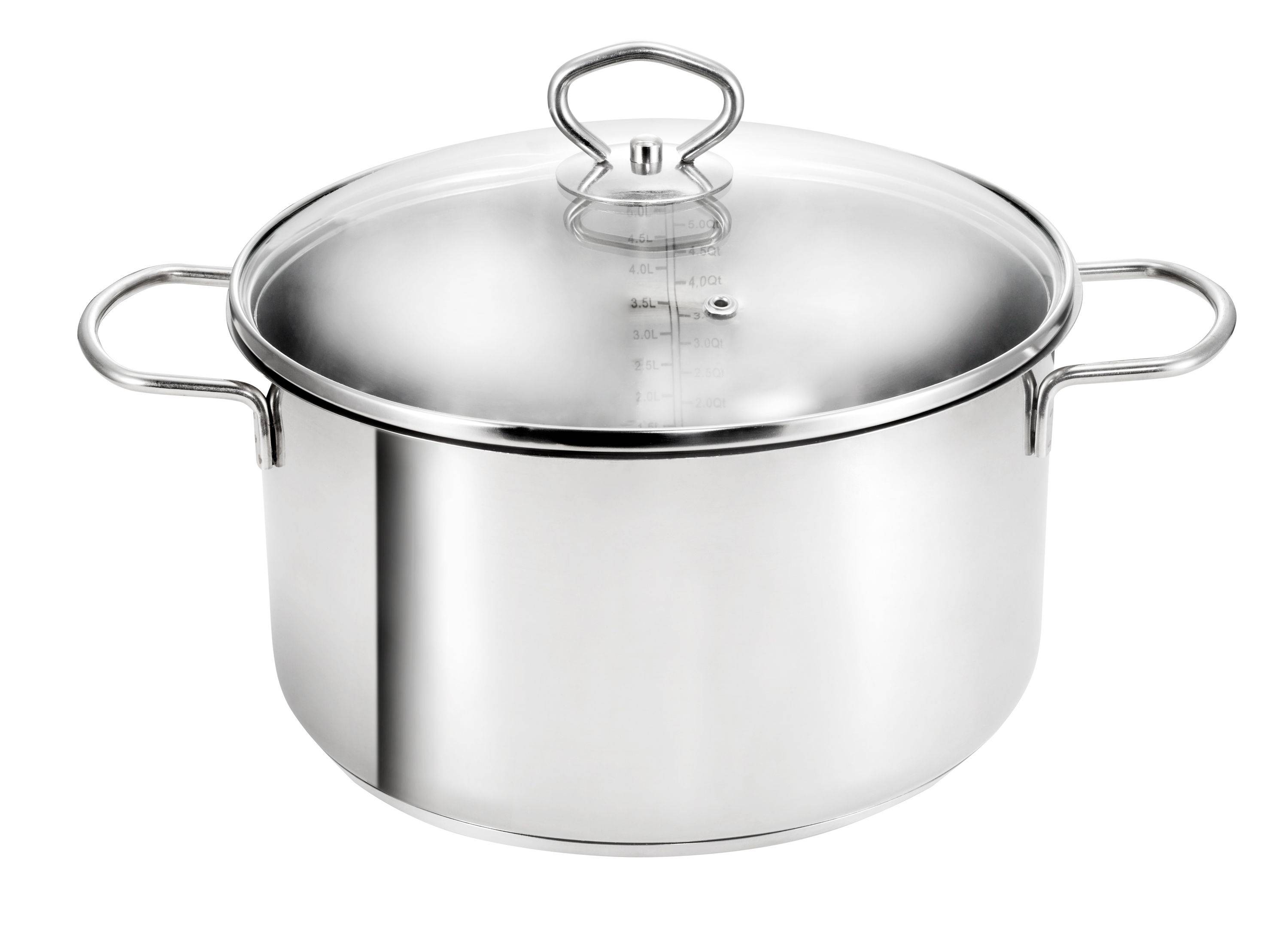 Kopf Fleischtopf Merkur Ø 24 cm, Höhe 11 cm, 4 Liter, Edelstahl , Induktion-0