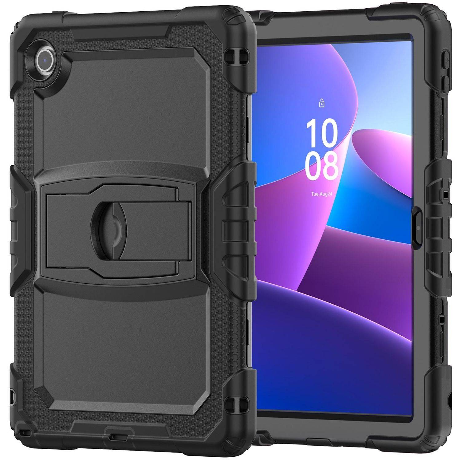 Für Lenovo Tab M10 4. Gen / Tab 10.1 2025 Hybrid Hülle Halterung Gurt-0