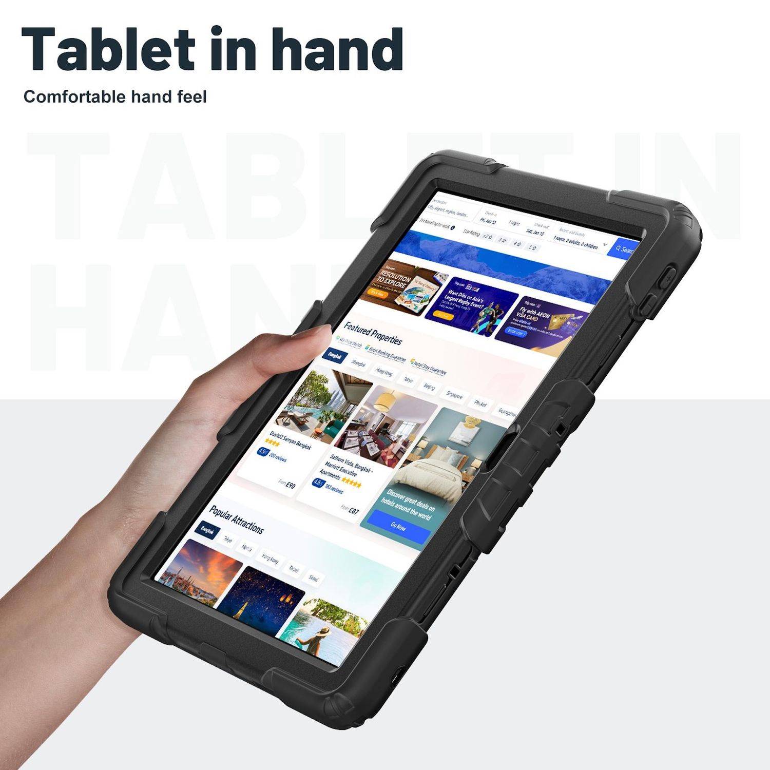 Für Lenovo Tab M10 4. Gen / Tab 10.1 2025 Hybrid Hülle Halterung Gurt-4