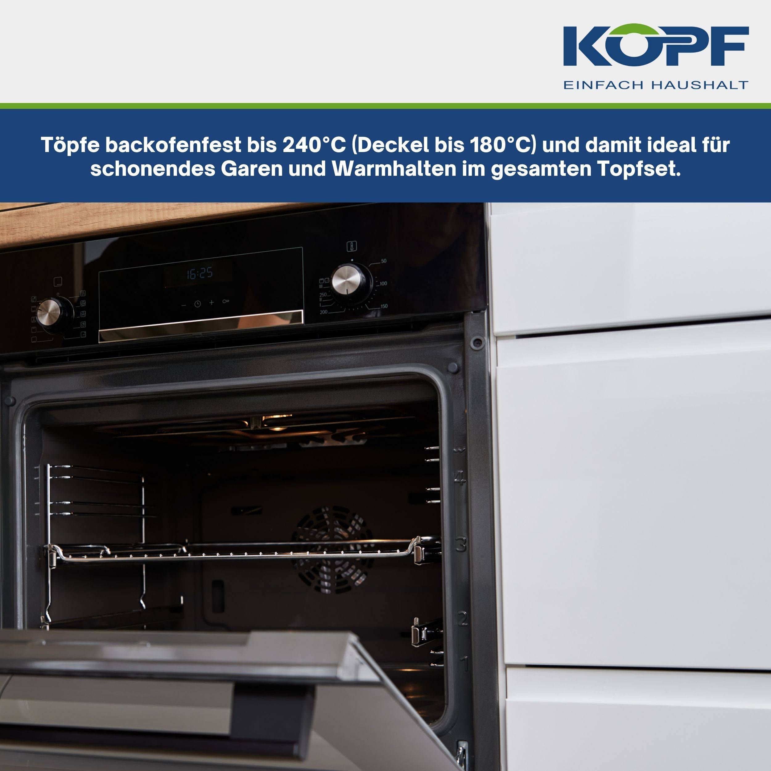 Kopf Topfset Merkur (Edelstahl, Induktion, 4-teilig, mit Schüttrand, Literskala und Glasdeckel)-4