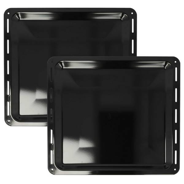 vhbw 2x Backblech kompatibel mit AEG 94971212701 | 94971177401, 94971193900 Backofen - 42,2 x 37,6 x 2 cm