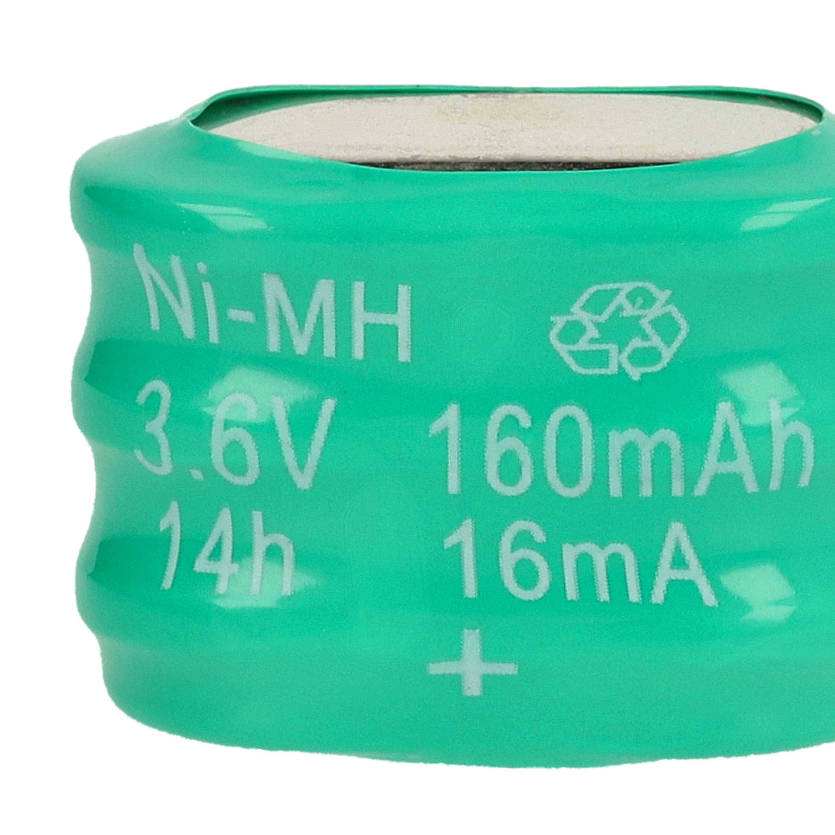 vhbw 20x NiMH Ersatz Knopfzellen-Akku Typ 3/V150H 150mAh 3,6V kompatibel mit Modellbau-Akkus, Solar-Leuchten uvm.-3