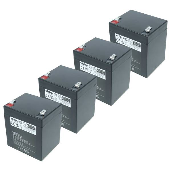 vhbw 4x Akku | für Lautsprecher Boxen Speaker (6 Ah, 12,8 V, LiFePO4)