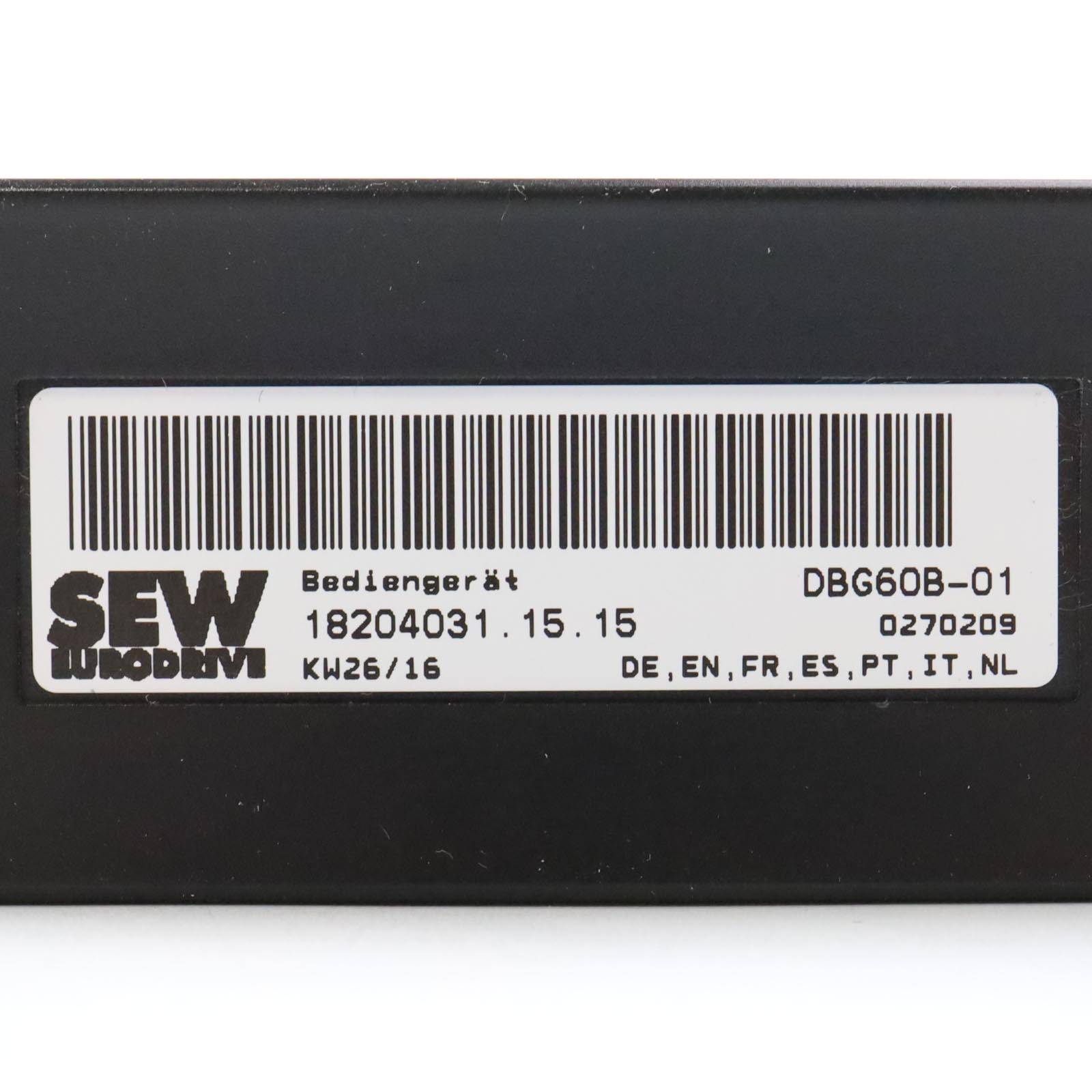 SEW Bediengerät DBG60B-01 18204031.15.15 OVP-1