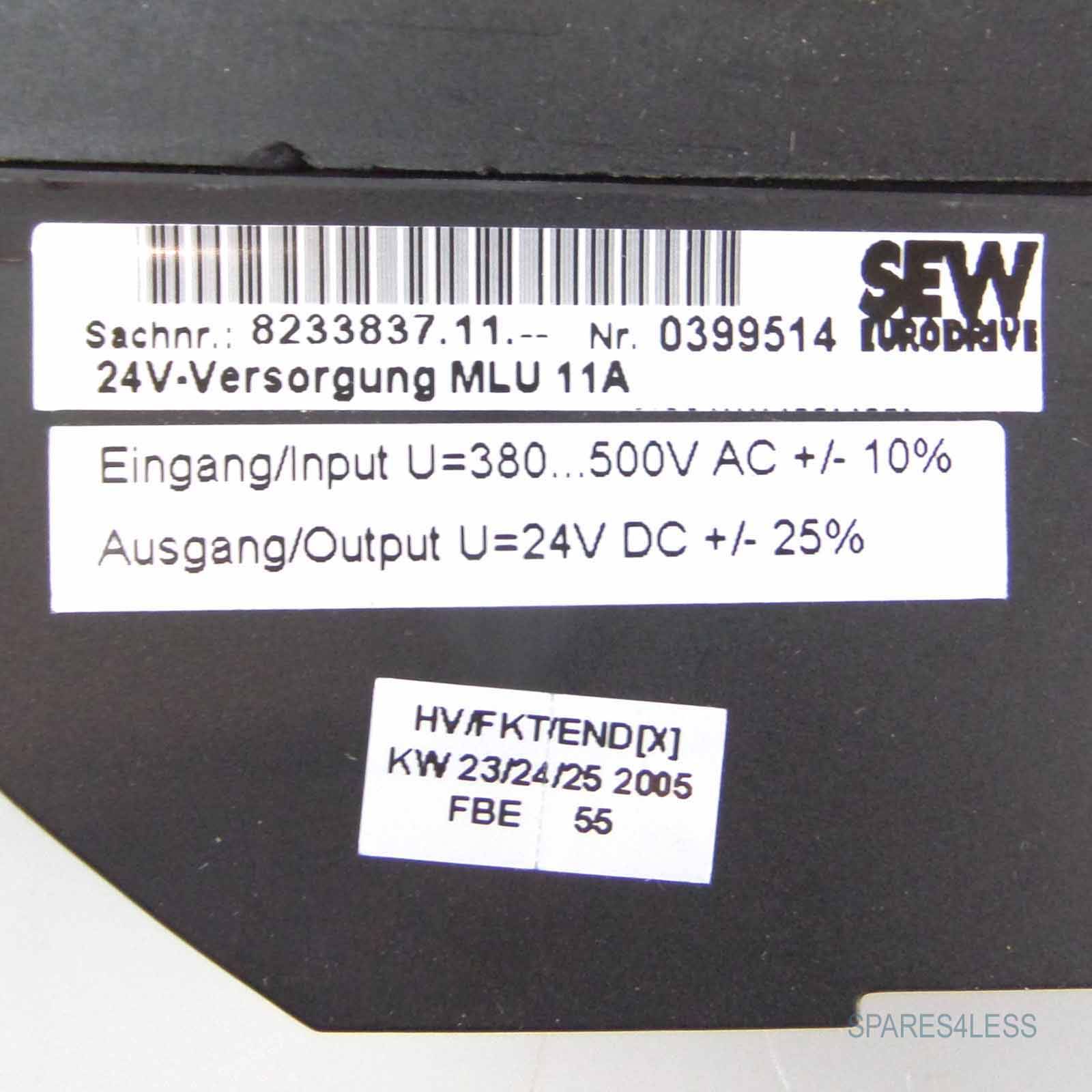 SEW 24V-Versorgung MLU11A 8233837.11 OVP-2