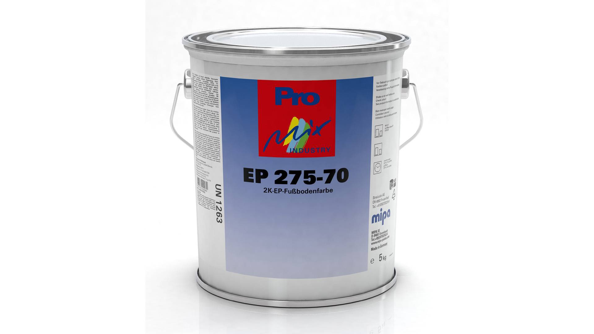 Mipa EP 275-70 2K-EP-Fußbodenfarbe RAL 7004 Signalgrau (5 kg)-0