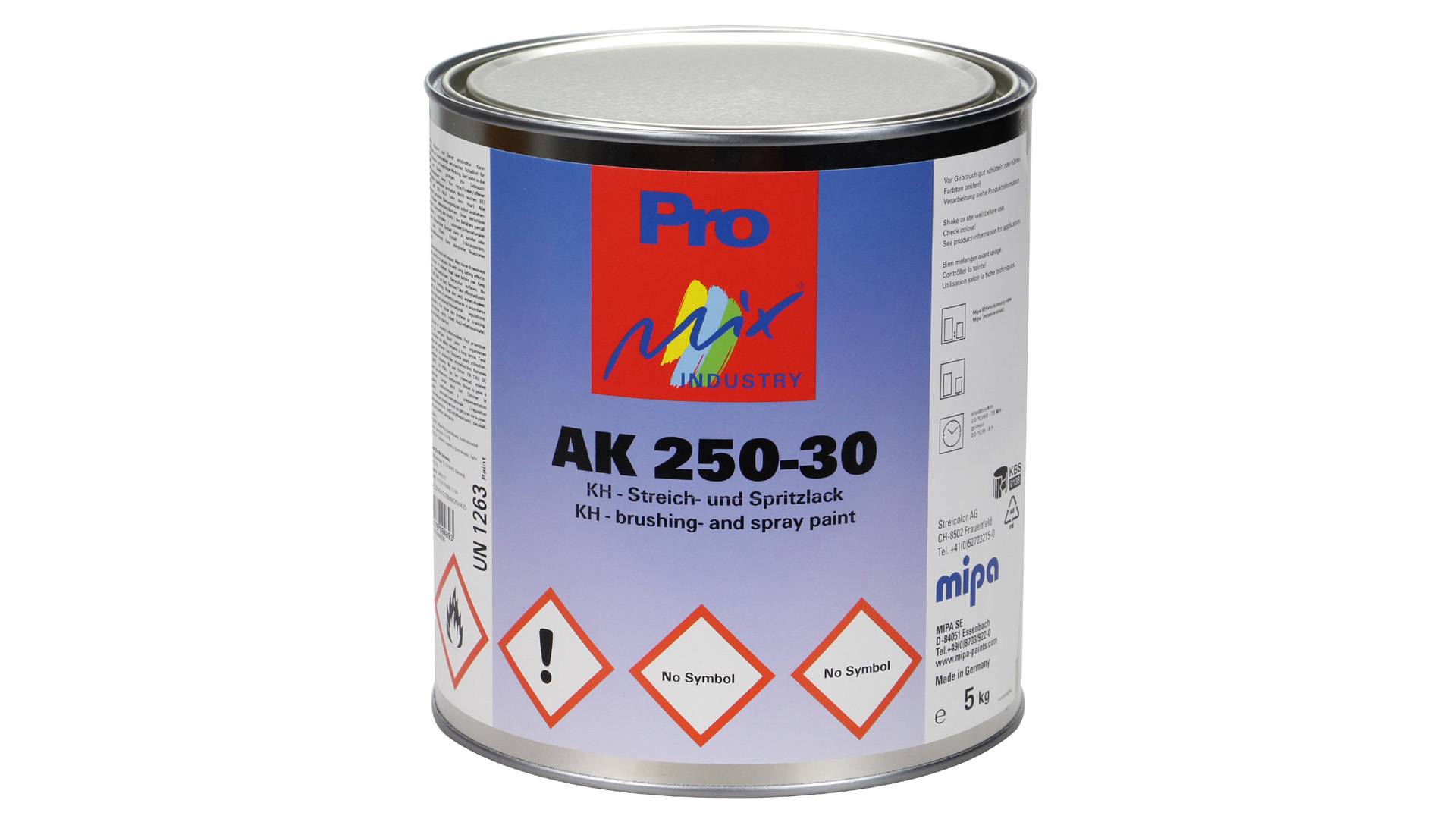 Mipa AK 250-30 KH-Streich- und Spritzlack seidenmatt RAL 1007 Narzissengelb (5 kg)-0
