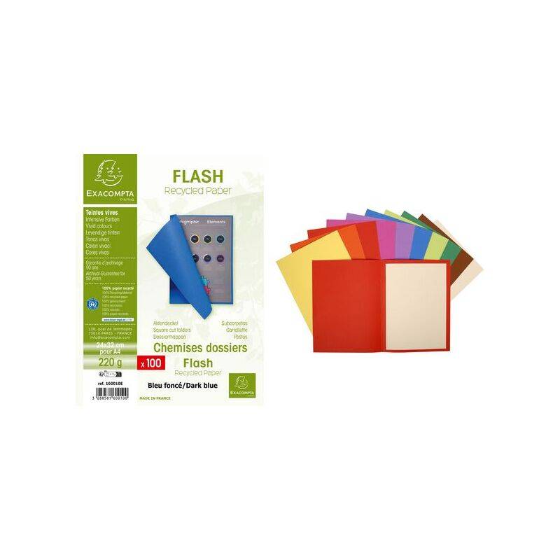 EXACOMPTA Aktenmappe "Flash 220", A4, Karton, dunkelblau-0