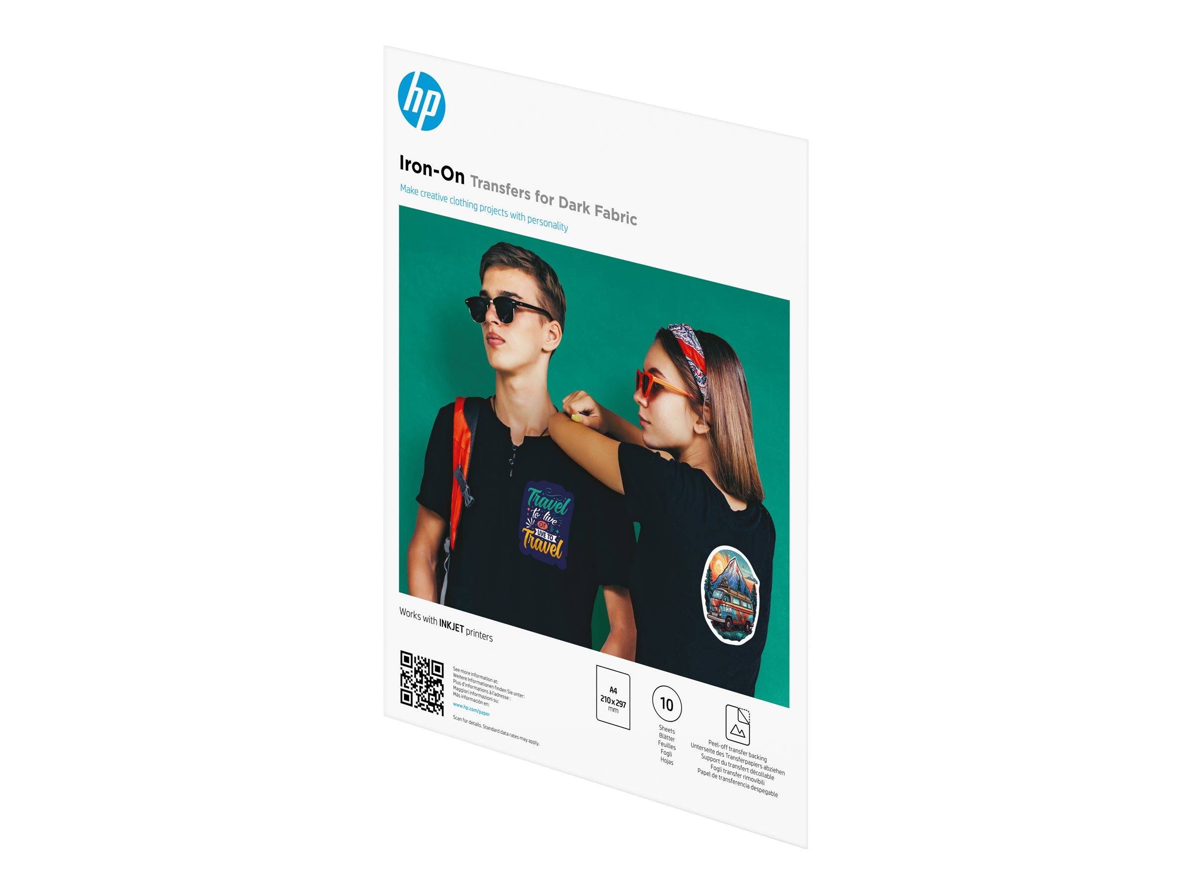 HP Matt A4 210 x 297 mm 10 Blatt Transferpapier zum Aufbügeln-0