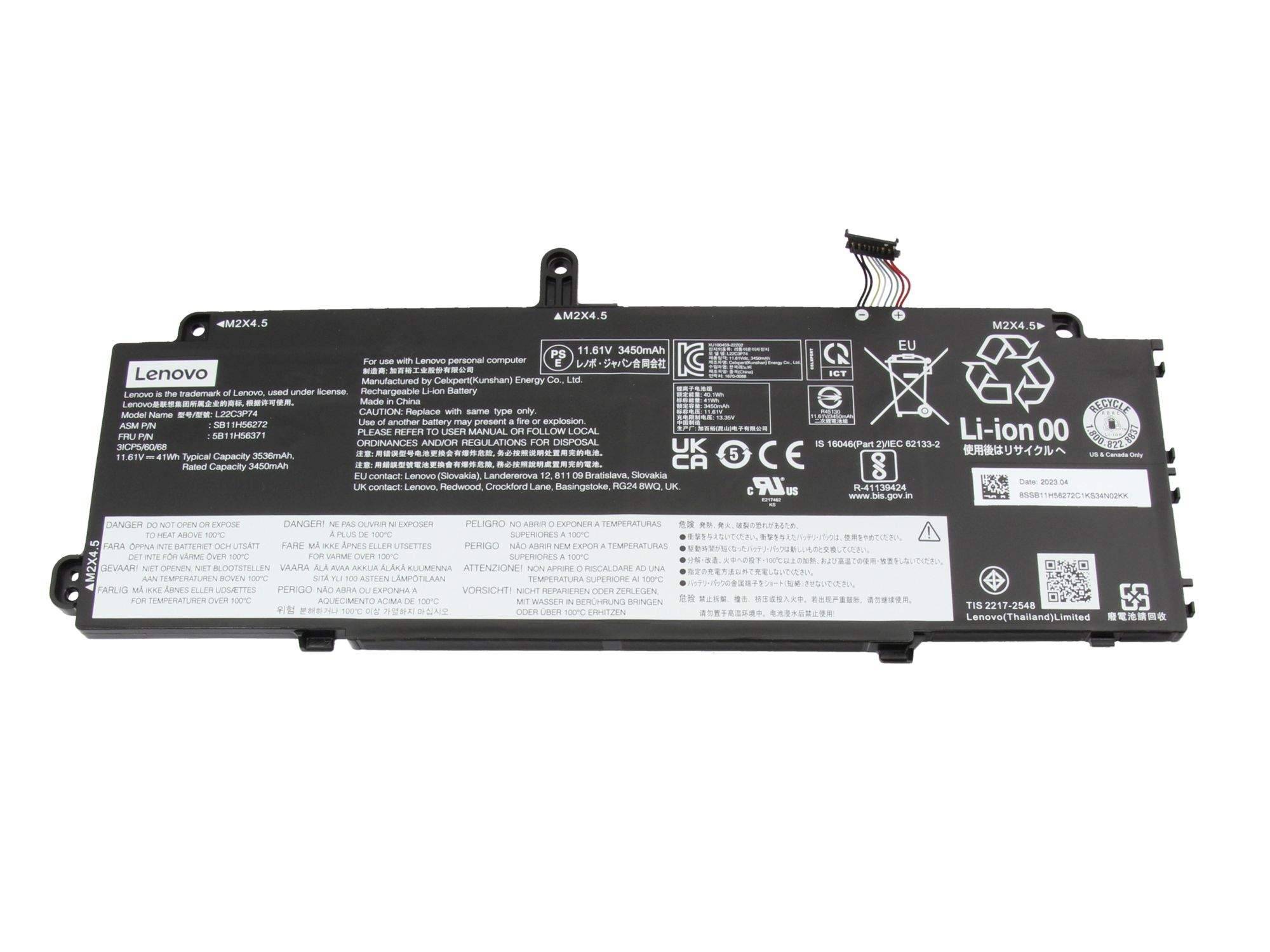 41Wh internal lithium-ion battery for laptops - Batterie - 3.536 mAh-0