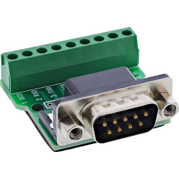 InLine® Terminalblock D-Sub 9 Stecker, Schraubklemme, Schraubsicherung Adapter / Konverter
