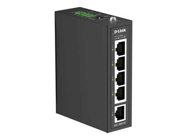 D-Link DIS-100E-05 5-Port Switch, Industrial Fast Ethernet Unmanaged