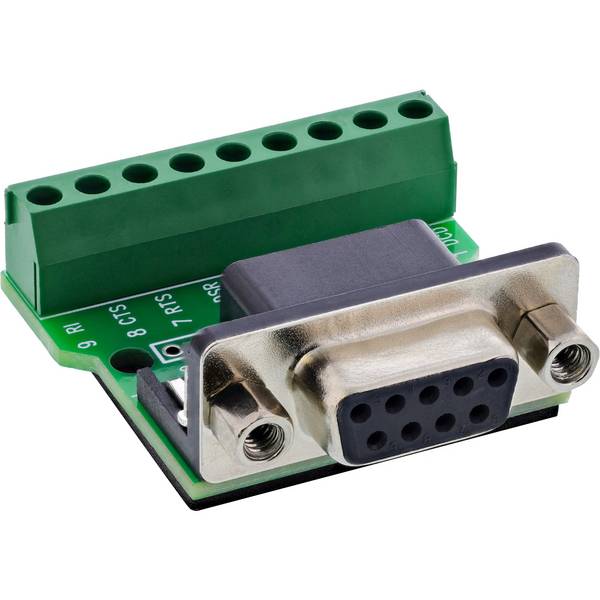 InLine® Terminalblock D-Sub 9 Buchse, Schraubklemme, Schraubsicherung Adapter / Konverter